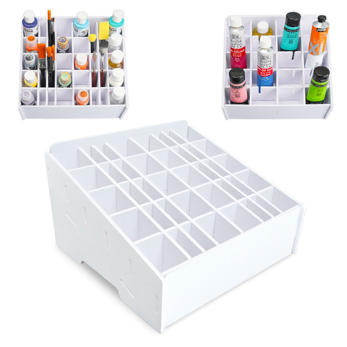 Paintbrush Markers Holder with Adjustable Dividers
