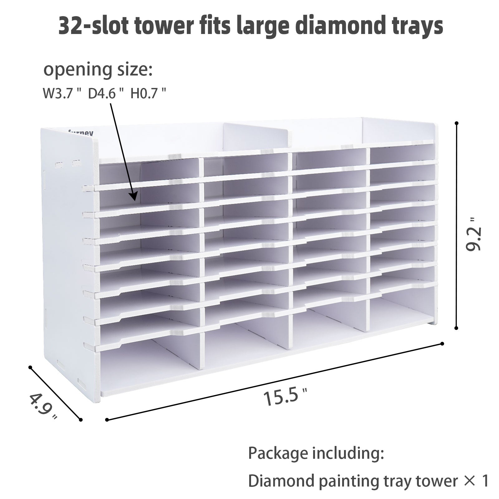 Diamond Painting Tray Shelf Organizer, Stackable, Fits 10 Large