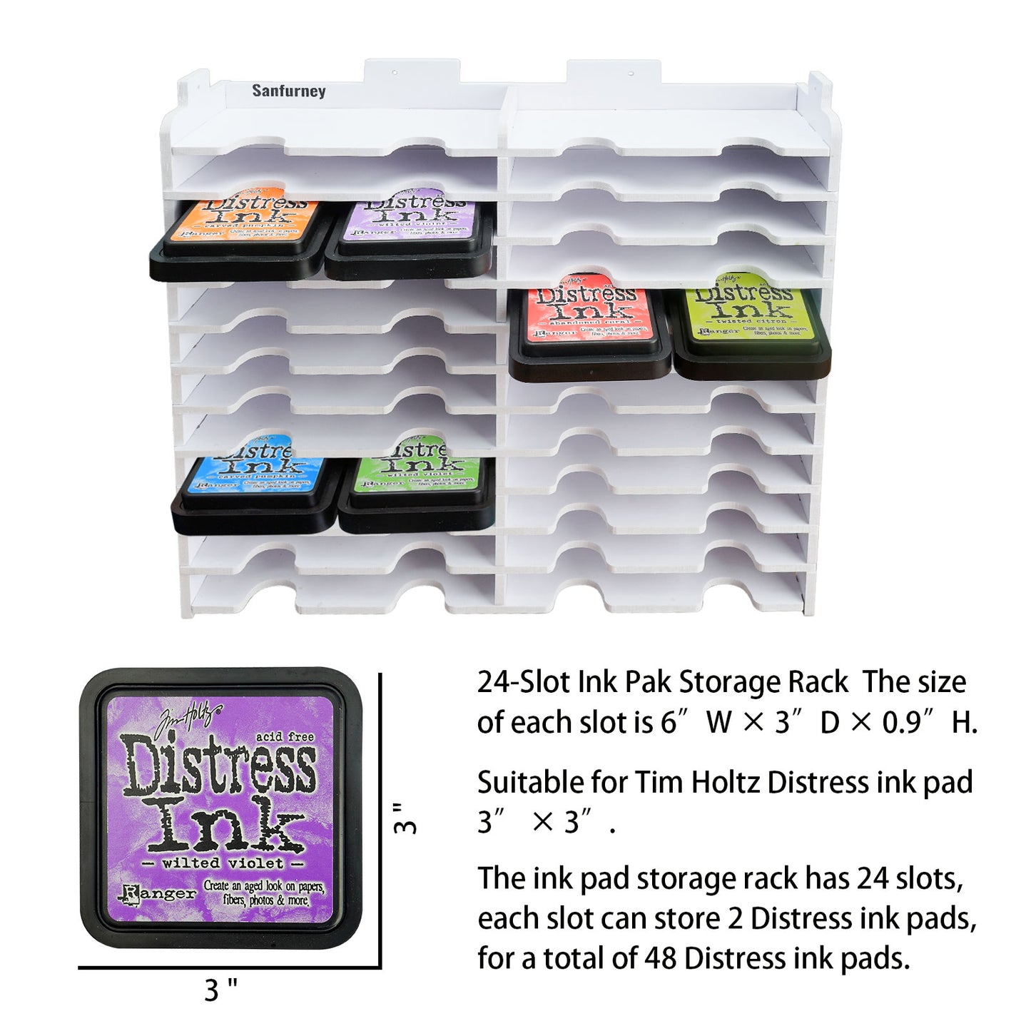 24 Slots Distress Ink Pad Rack
