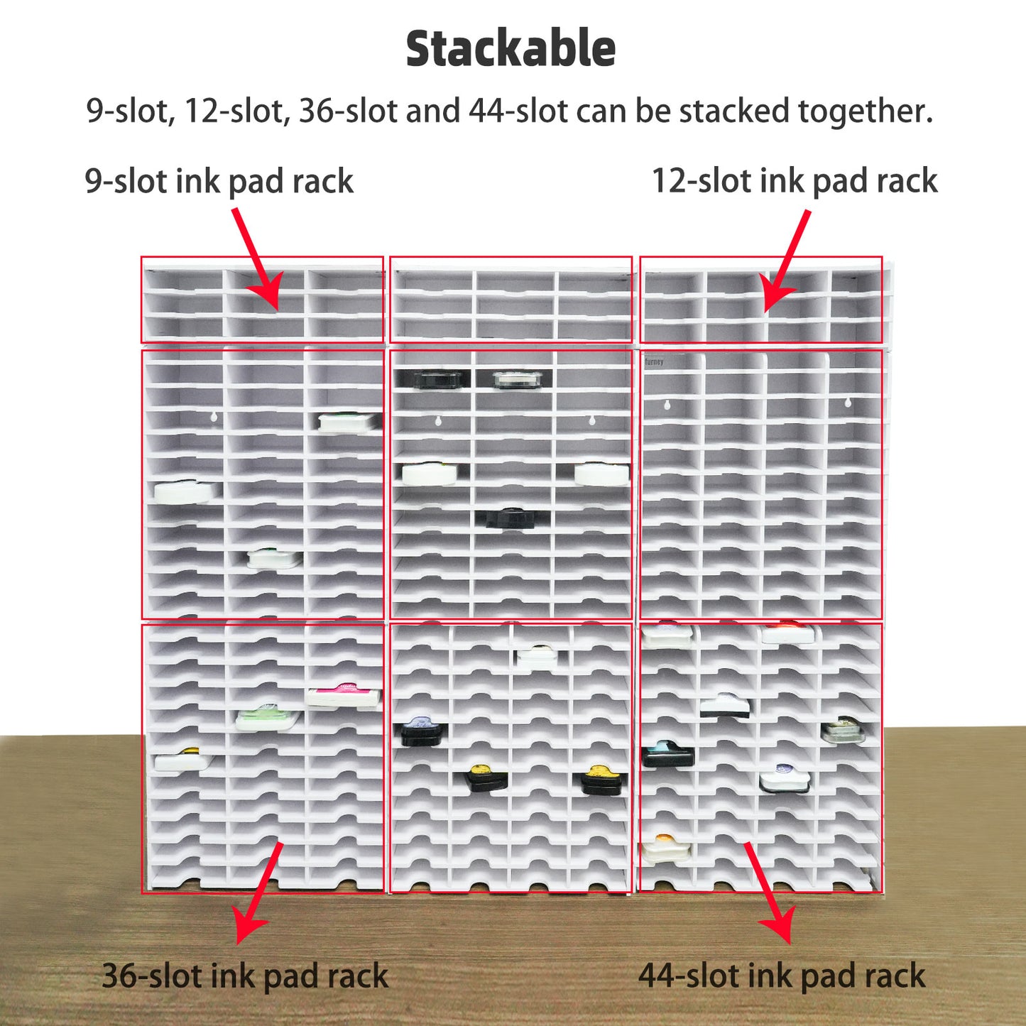 44 Slots Slim Ink Pad Rack