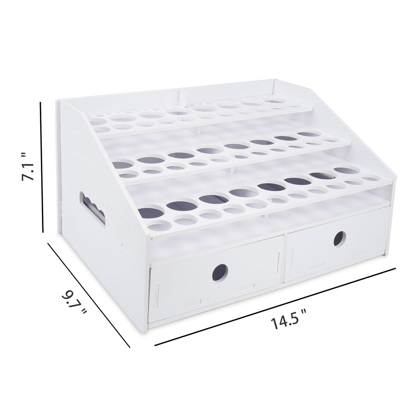 57 Holes Paint Bottles Storage Rack with Cabinet