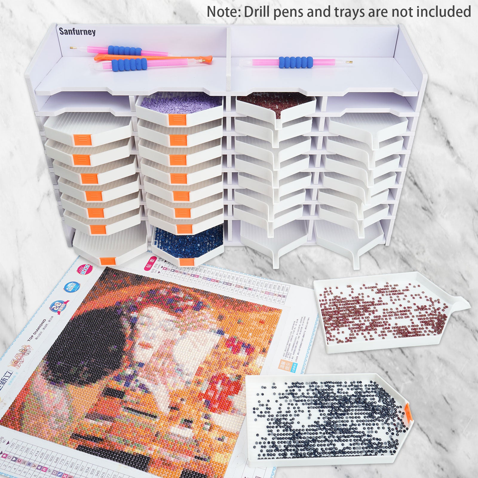 Diamond Painting Tray Storage and Display! 36 Slots and Fits All kinds of  Trays! Under $40! 